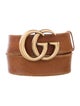 Gucci Double G Logo Leather Belt
