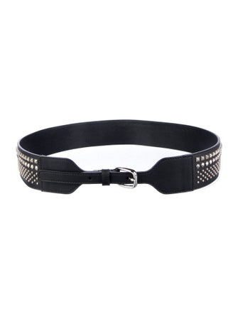 Gucci Leather Studded Accents Waist Belt