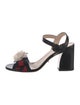 Gucci Leather Colorblock Pattern Sandals