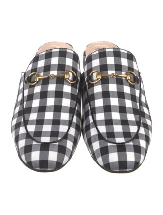 Gucci Horsebit Accent Striped Mules