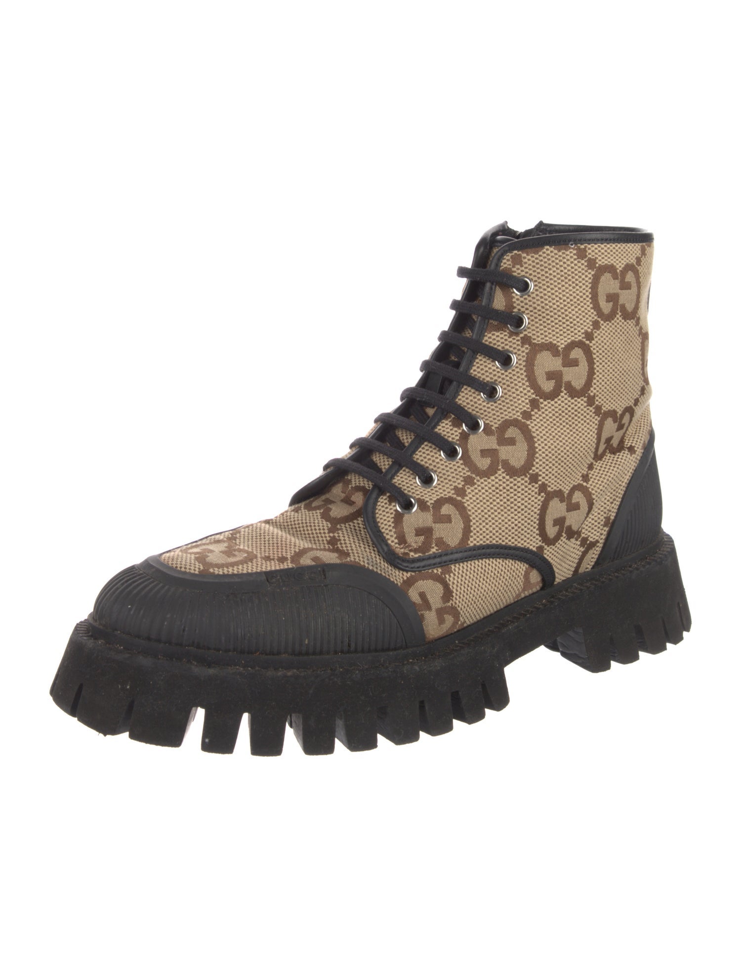 Gucci GG Canvas Canvas Combat Boots