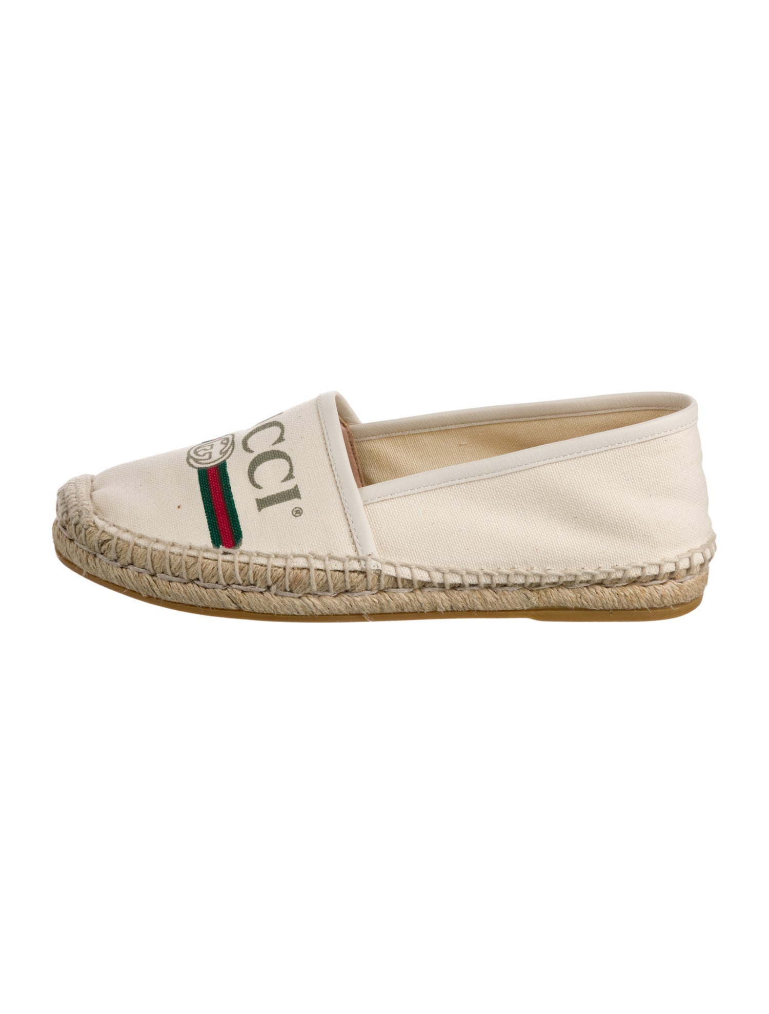 Gucci Web Accent Canvas Espadrilles