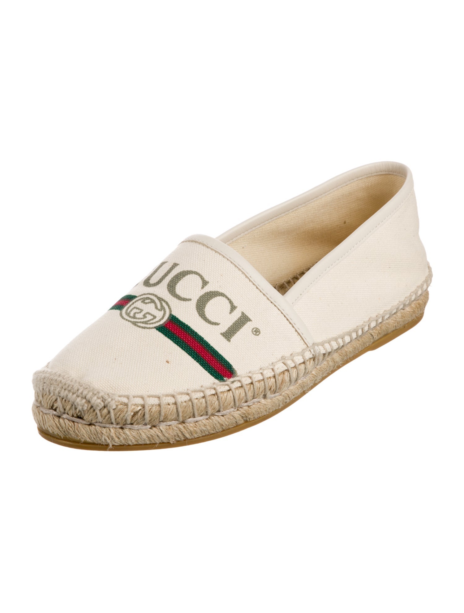 Gucci Web Accent Canvas Espadrilles