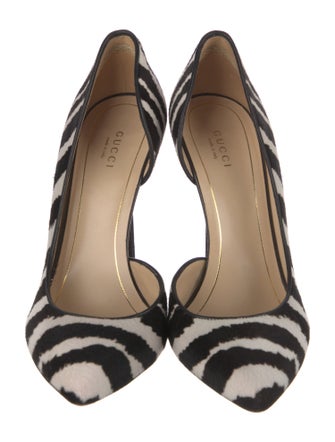 Gucci Ponyhair Animal Print D'Orsay Pumps