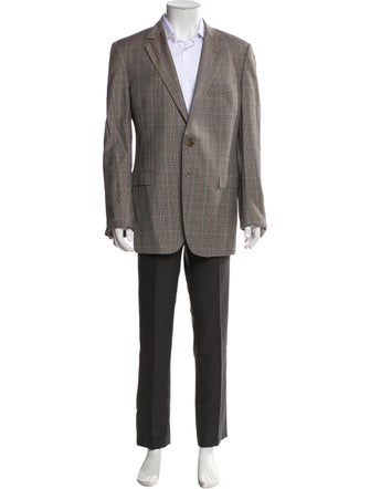 Gucci Wool Plaid Print Blazer