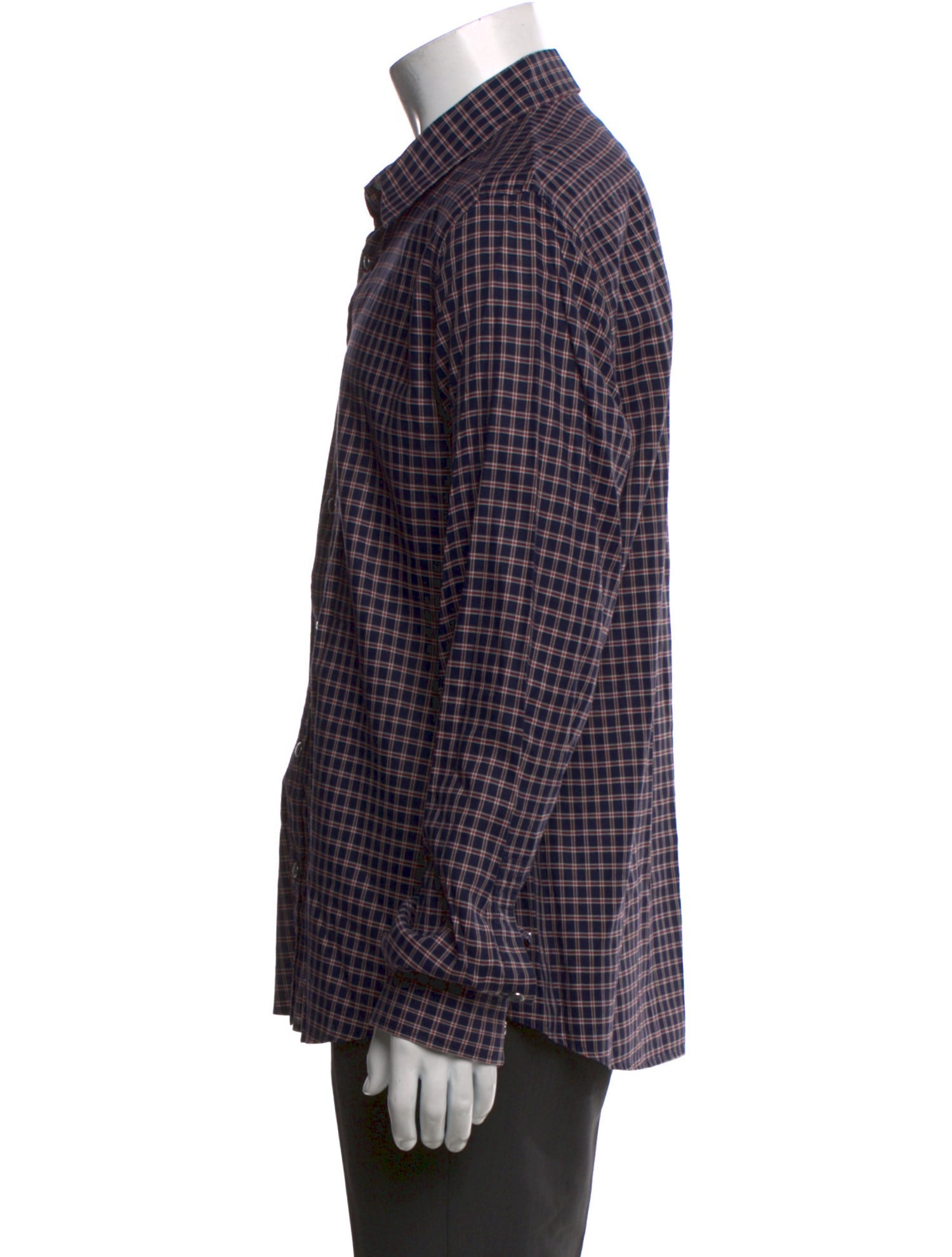 Gucci 2011 Plaid Print Dress Shirt