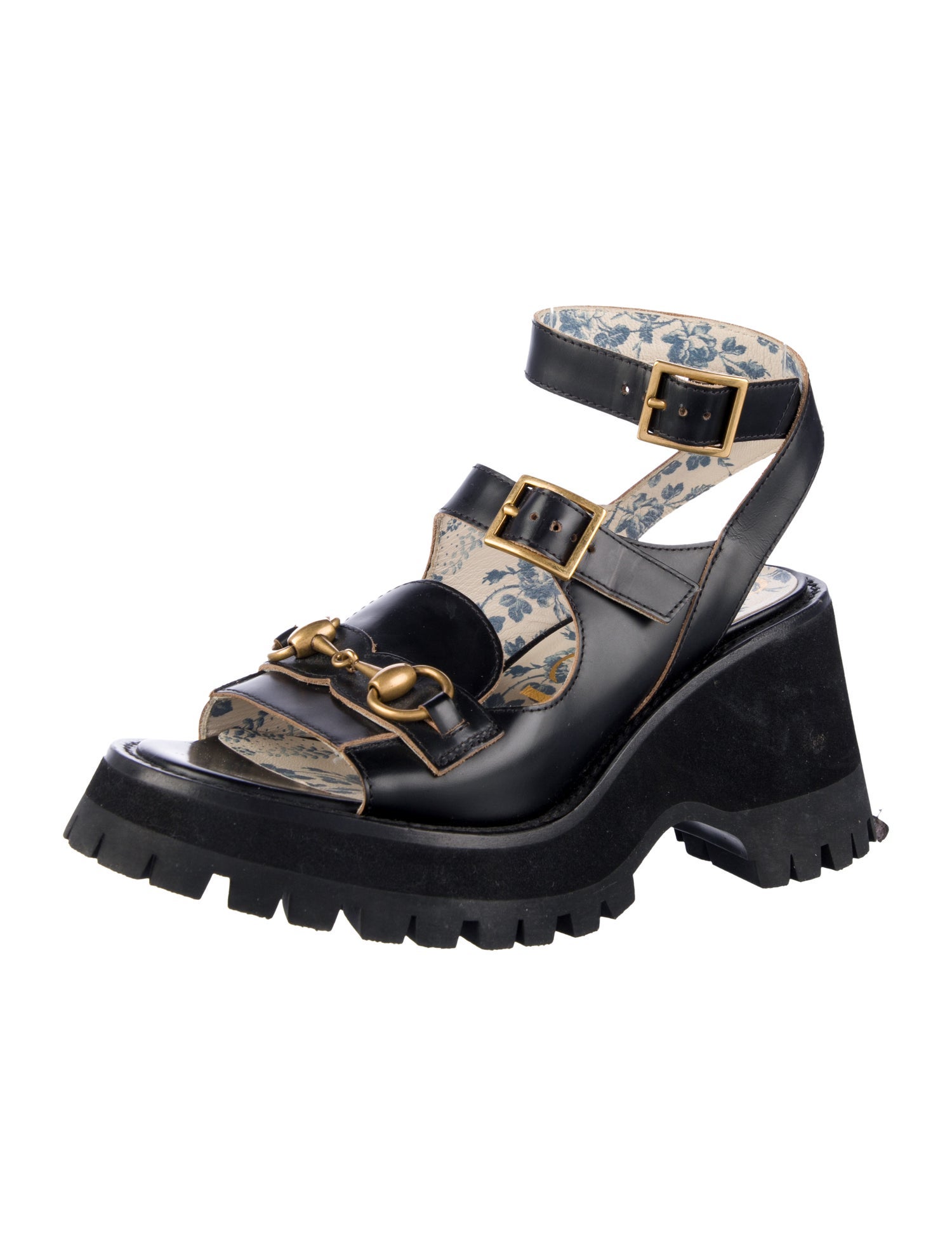 Gucci Horsebit Accent Leather Sandals