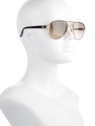 Gucci Interlocking G Logo Aviator Sunglasses