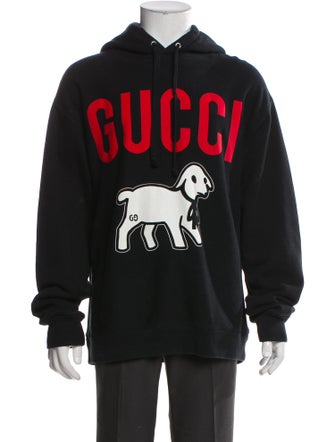 Gucci Graphic Print Crew Neck Hoodie