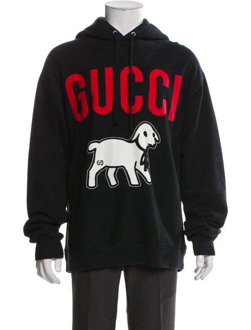 Gucci Graphic Print Crew Neck Hoodie