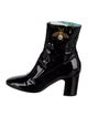 Gucci Faux Pearl Accents Patent Leather Boots