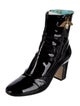Gucci Faux Pearl Accents Patent Leather Boots