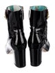 Gucci Faux Pearl Accents Patent Leather Boots