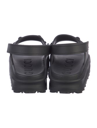 Gucci Horsebit Accent Rubber Slingback Sandals