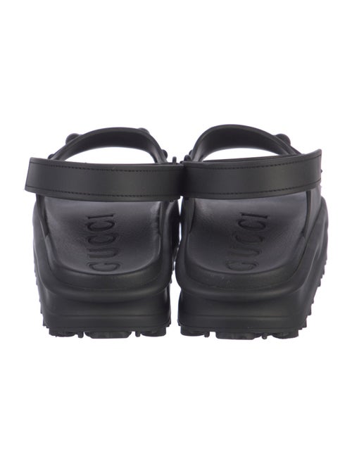 Gucci Horsebit Accent Rubber Slingback Sandals