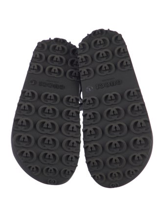 Gucci Horsebit Accent Rubber Slingback Sandals