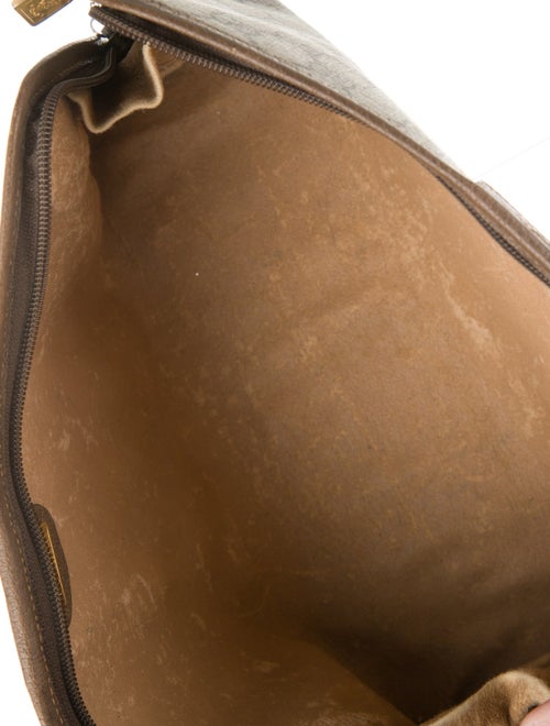 Gucci Brown Pattern Prints Coated canvas cosmetic bag