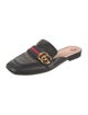 Gucci Double G Logo Leather Mules
