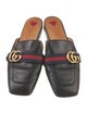 Gucci Double G Logo Leather Mules