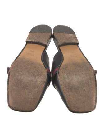 Gucci Double G Logo Leather Mules