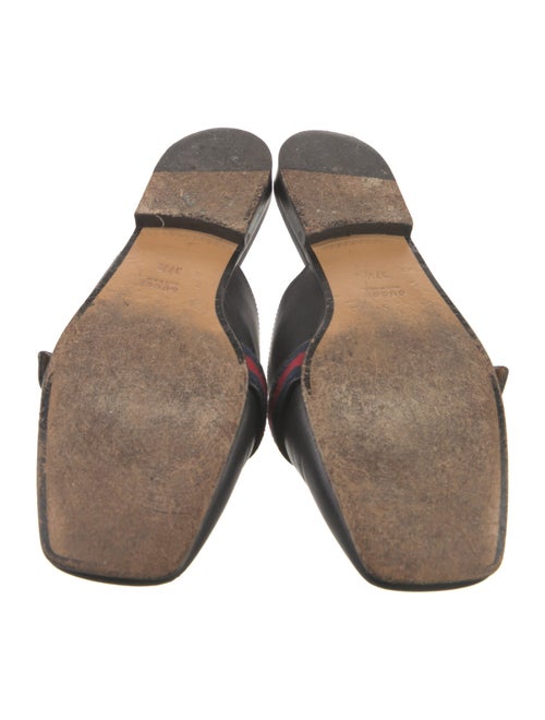 Gucci Double G Logo Leather Mules