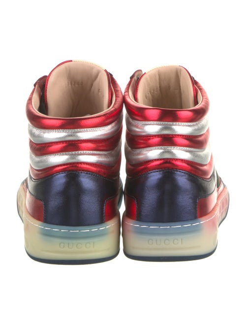 Gucci Leather Colorblock Pattern Sneakers