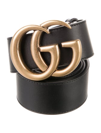Gucci Double G Logo Leather Belt
