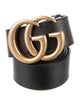 Gucci Double G Logo Leather Belt