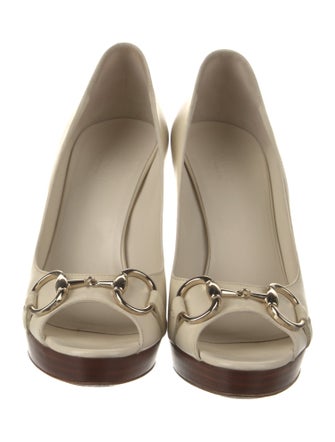 Gucci 1955 Horsebit Accent Leather Pumps