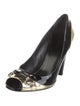 Gucci Horsebit Accent Patent Leather Pumps