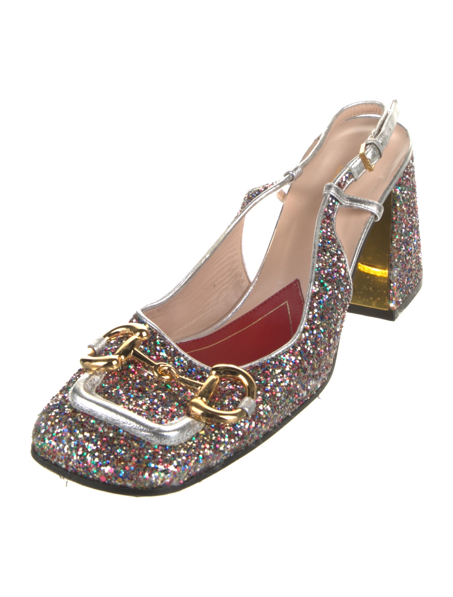 Gucci Horsebit Accent Glitter Ballet Flats