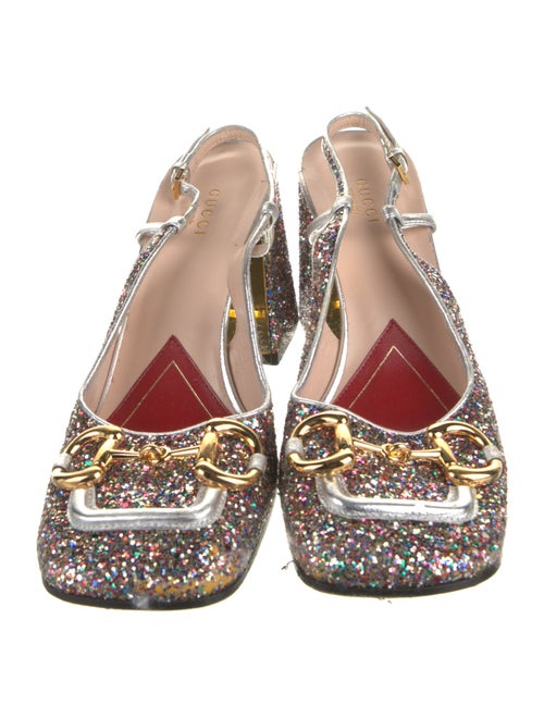 Gucci Horsebit Accent Glitter Ballet Flats