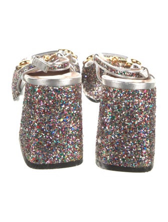 Gucci Horsebit Accent Glitter Ballet Flats