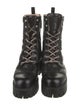 Gucci GG Logo Leather Combat Boots