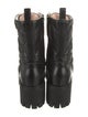 Gucci GG Logo Leather Combat Boots