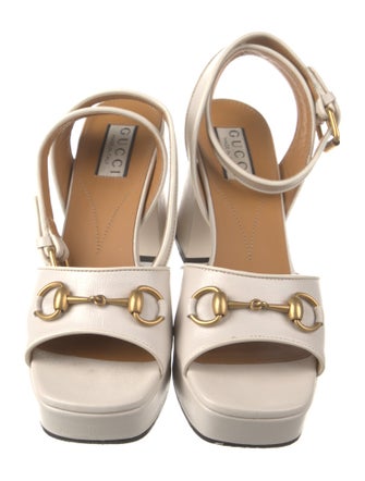 Gucci Horsebit Accent Leather Sandals