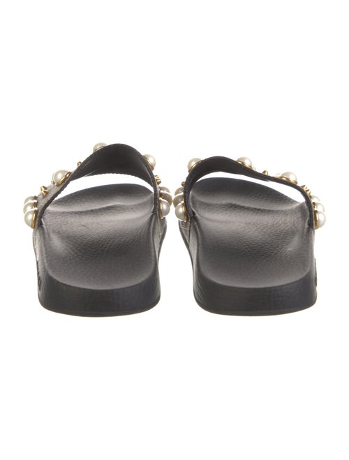 Gucci Faux Pearl Accents Studded Accents Slides