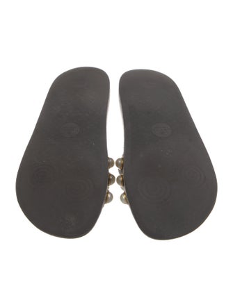 Gucci Faux Pearl Accents Studded Accents Slides