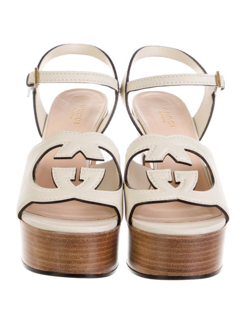 Gucci Interlocking G Logo Leather Sandals