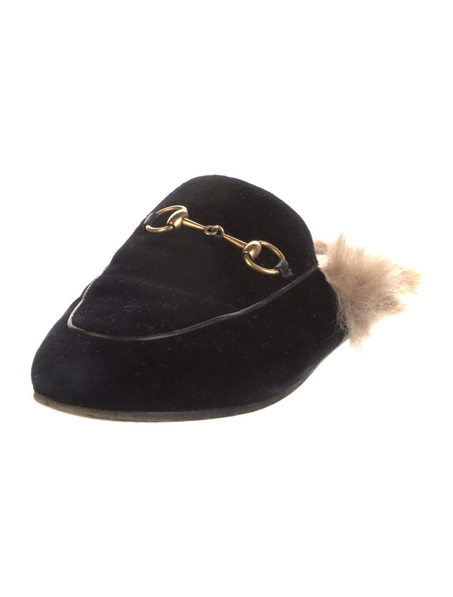 Gucci Horsebit Accent Suede Mules