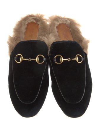 Gucci Horsebit Accent Suede Mules