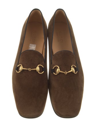 Gucci Velvet Grosgrain Trim Loafers