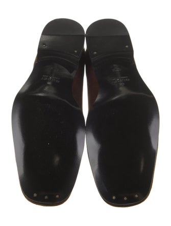 Gucci Velvet Grosgrain Trim Loafers