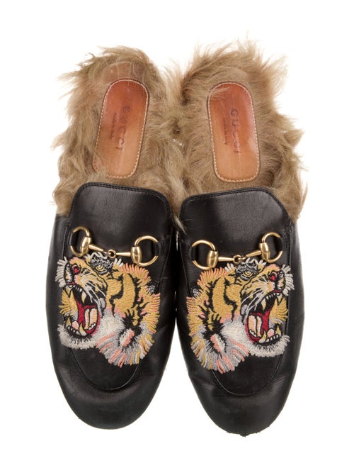 Gucci Horsebit Accent Leather Mules