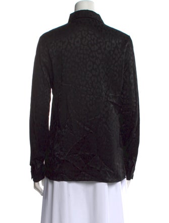 Gucci Silk Long Sleeve Button-Up Top