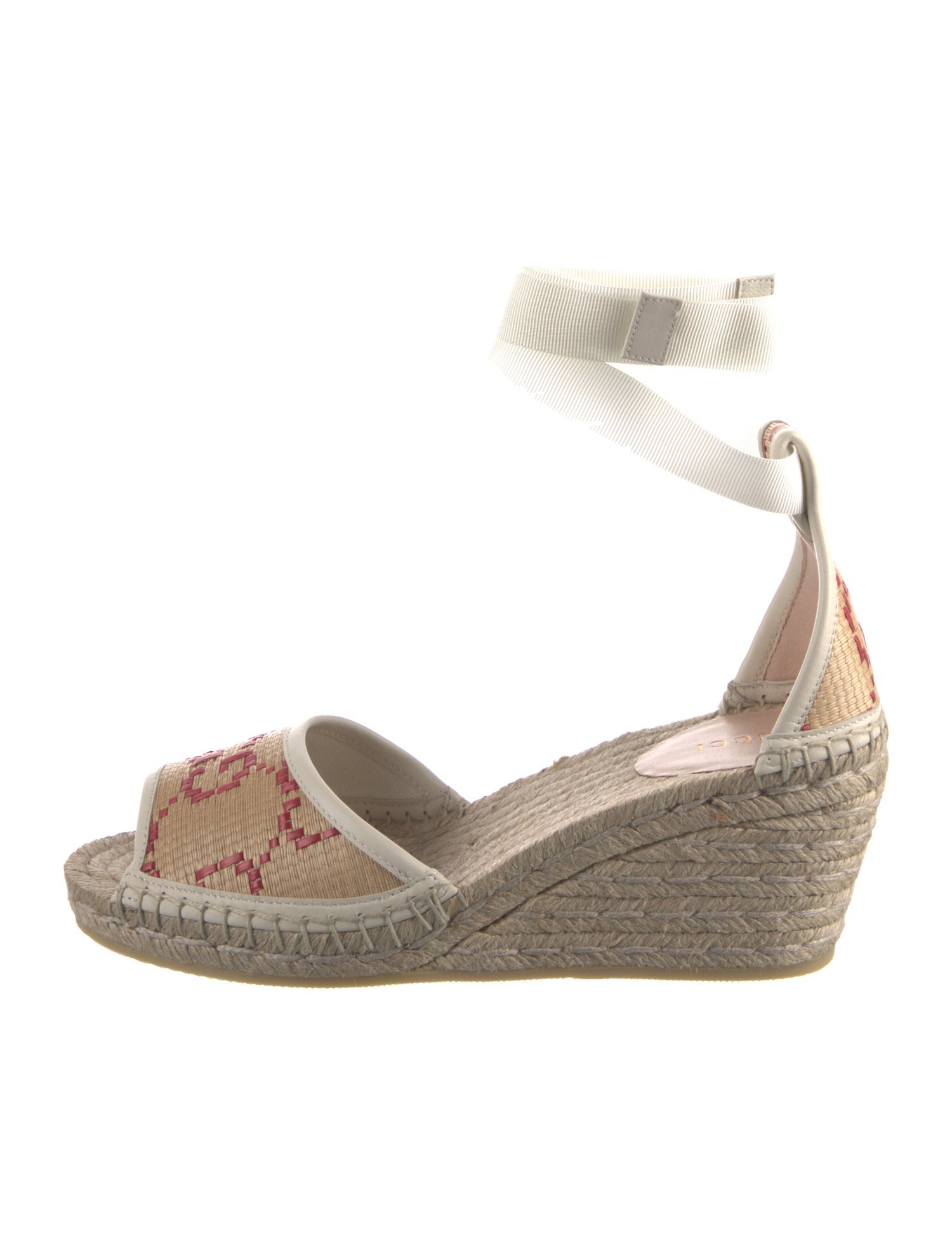 Gucci Raffia Printed Espadrilles