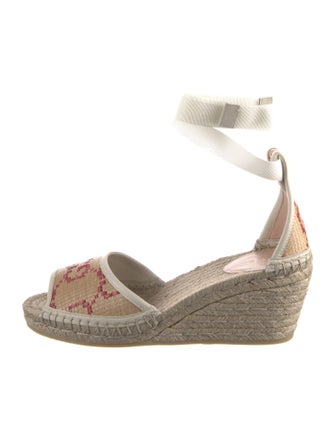 Gucci Raffia Printed Espadrilles