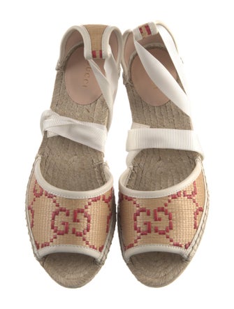 Gucci Raffia Printed Espadrilles