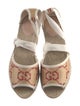 Gucci Raffia Printed Espadrilles