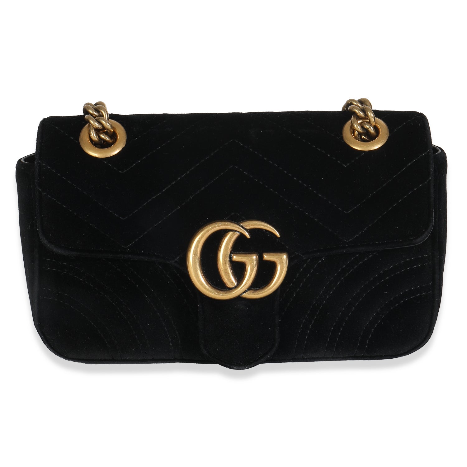 Gucci Mini Velvet Marmont Shoulder Bag
